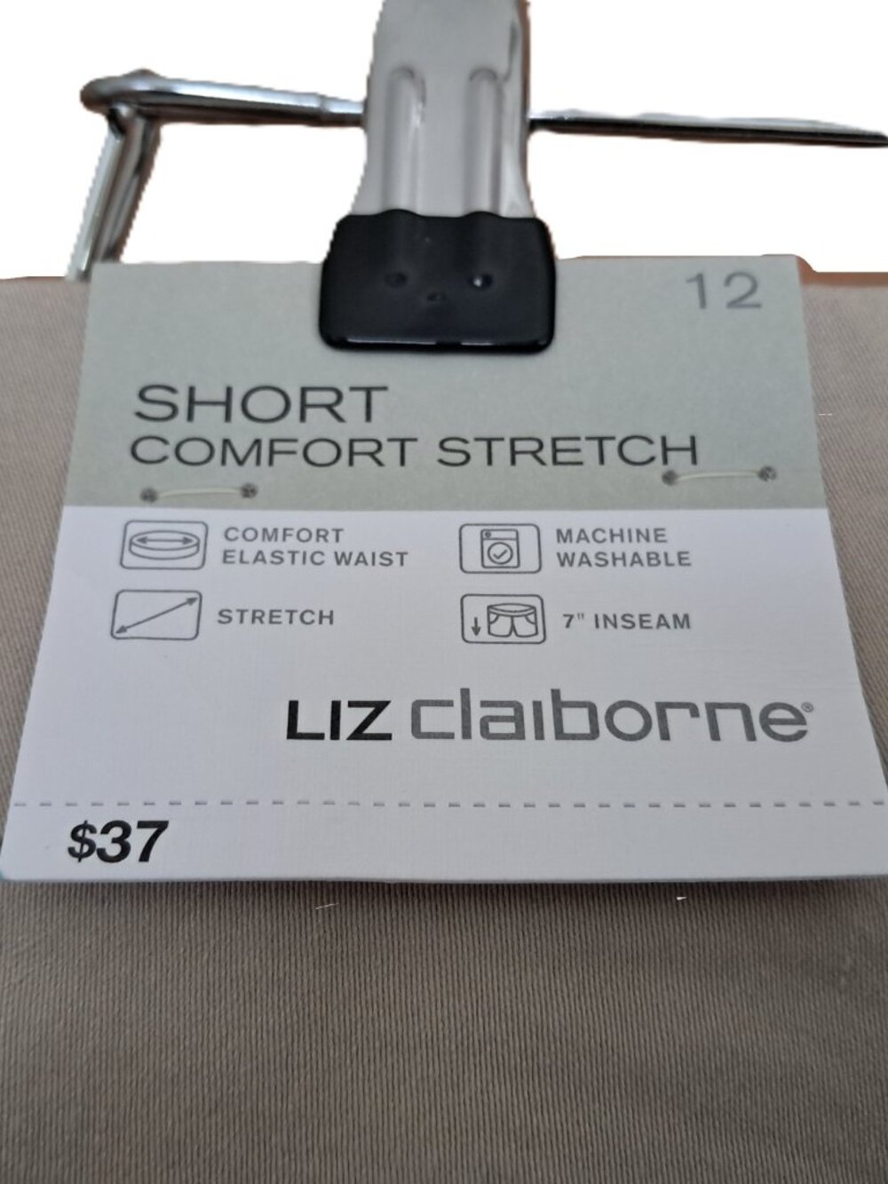 TWO Pairs Liz Claiborne COMFORT STRETCH Classic Shorts Size 12 NWT - Picture 4 of 13
